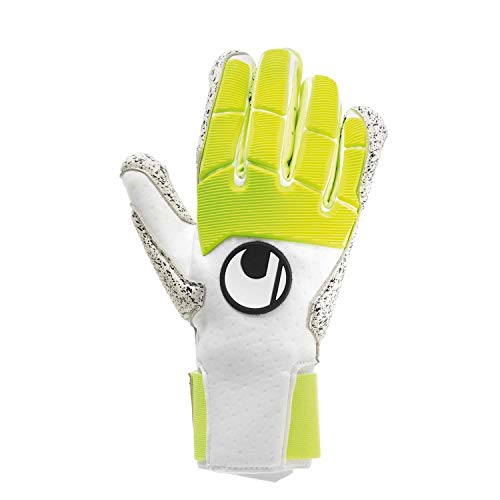 uhlsport Pure Alliance Supergrip+ Guantes de Portero, Hombre, Blanco/Amarillo Fluor/neg, 8.5
