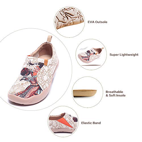 UIN Desigual Art Zapatos Casual comodas el naturalista imprimio Mujer, Lona,Vestir,Plano,Mocasines Verano,niña,señora, Zapatillas Viaje Seguridad