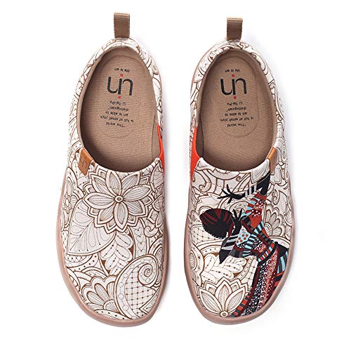 UIN Desigual Art Zapatos Casual comodas el naturalista imprimio Mujer, Lona,Vestir,Plano,Mocasines Verano,niña,señora, Zapatillas Viaje Seguridad
