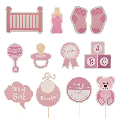 Ulikey Baby Shower Decoración, Baby Shower Globos, Decoraciones Fiesta de Bienvenida de Bebé Niña, Decoración de Baby Shower para Niñas, Accessorios Baby Shower