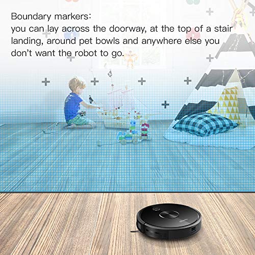 Ultenic Robot Aspirador D5S, aplicación Inteligente, función de Alexa y Asistente de Google, Robot de Limpieza de Pisos 4 en 1 para Limpieza del hogar/Polvo/Pelo de Animales/Cabello