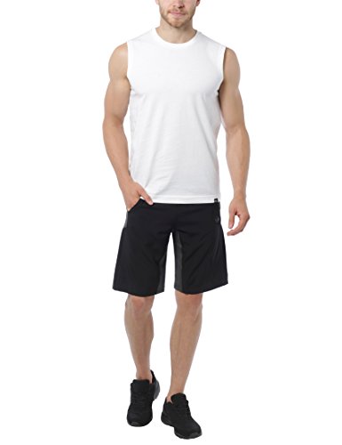 Ultrasport - Camisetas deportivas y de paseo sin mangas para hombre, paquete de 3 unidades, talla L, color blanco