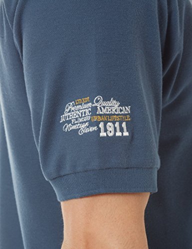 Ultrasport Fort Lauderdale Collection Polo para hombre Wadhurst, polo clásico para hombre con tres botones, ideal para el deporte y el ocio, Azul, 2XL