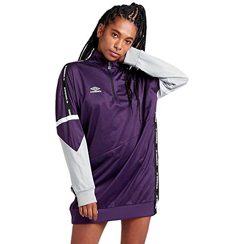 Umbro Lina Sweat Dress Vestido Informal, Morado, Gris, S para Mujer