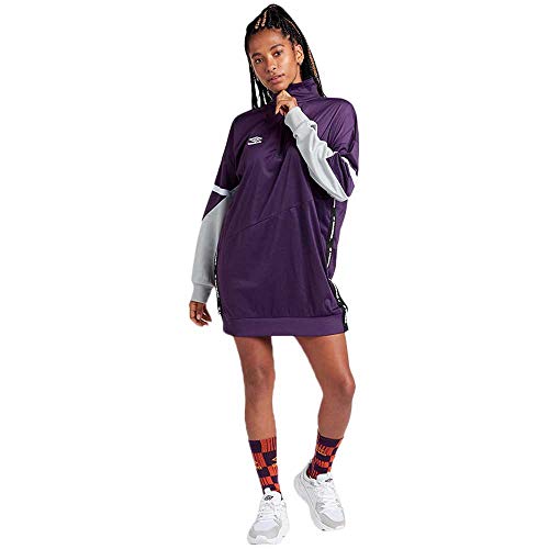 Umbro Lina Sweat Dress Vestido Informal, Morado, Gris, S para Mujer