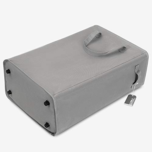 UMI Cesto de Ropa Delgado de 45L con Asas Cesto de Ropa Portátil Pequeño Cesto de Ropa Delgada y Sucia Cesto de Almacenamiento de Ropa Plegable Gris
