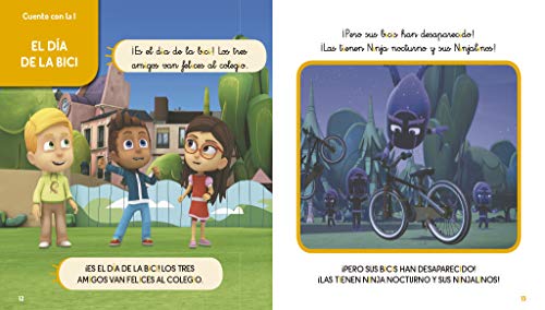 Un cuento para cada vocal: a, e, i, o, u (Leo con PJ Masks)