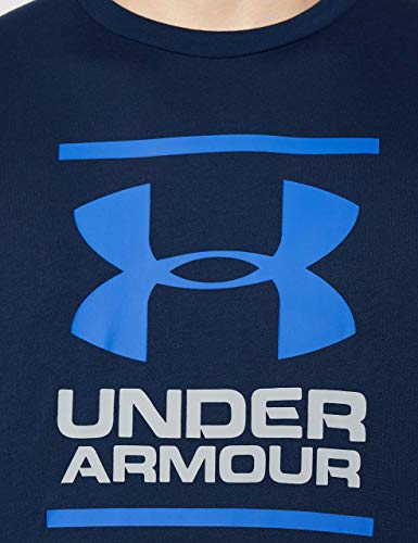 Under Armour UA GL Foundation Short Sleeve tee, Camiseta Hombre, Azul (Academy/Steel/Royal (408)), S