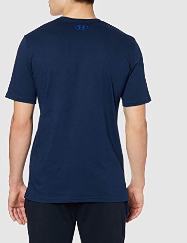 Under Armour UA GL Foundation Short Sleeve tee, Camiseta Hombre, Azul (Academy/Steel/Royal (408)), S