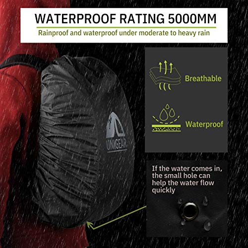 Unigear Funda Impermeable para Mochila 15~80L Cubierta de Bolsa Bolso Protector de Lluvia para Camping Senderismo Excursionismo