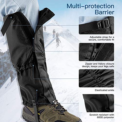 Unigear Polainas 1 Par Impermeable Prueba De Viento Nieve Lluvia Protección para Las Piernas para Montaña Senderismo Caza Esquí Escalada Guardia Anticorte Transpirable