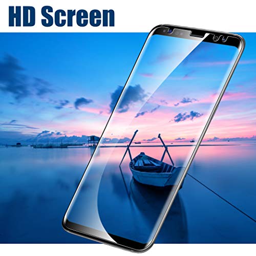 UniqueMe [3 Pack] Protector de Pantalla para Samsung Galaxy S8, [Fácil instalación] [Huella Digital Disponible] HD Clear TPU Case Friendly Película Flexible de Cobertura Completa