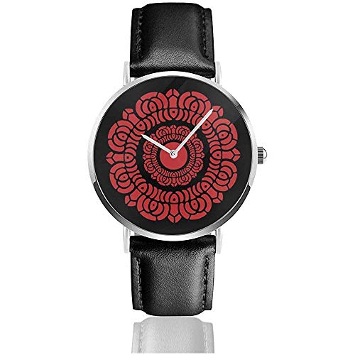 Unisex Business Casual Avatar Legend of Korra Red Lotus Relojes Reloj de Cuero de Cuarzo