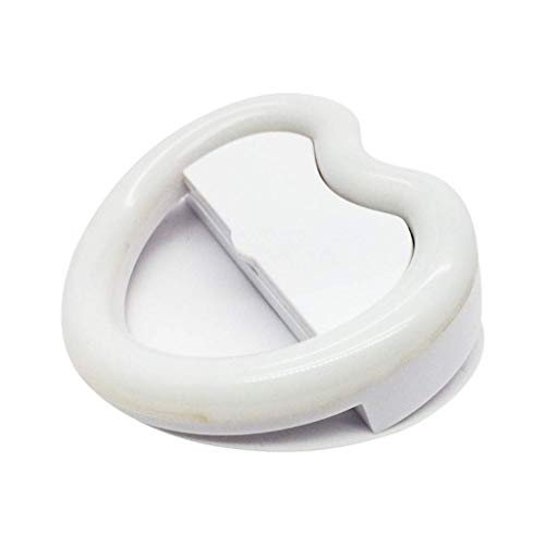 Unknow Luz de Anillo LED Live Online Espejo de Maquillaje en Forma de corazón Luz de Relleno Recargable para Selfie/Clase en línea/Transmisión en Vivo