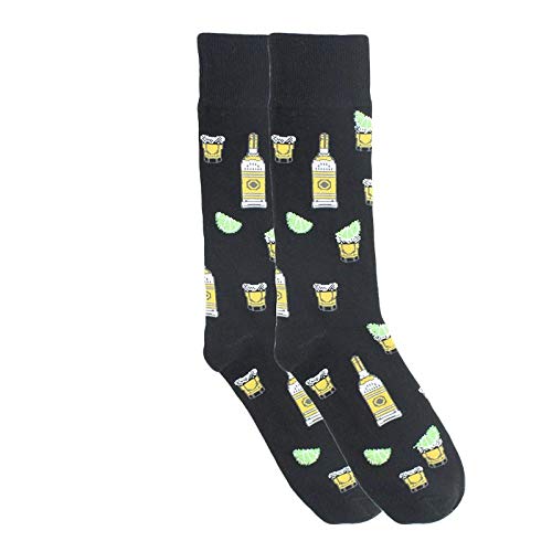 UNUStyle Calcetines Novedosos Novedad Sox Happy Funny Multipack Licor Pattern Harajuku Extraño Casual Business Fashion Crew Skateboard Hip Hop 3Pairs Christmas Peinado Algodón Hombres