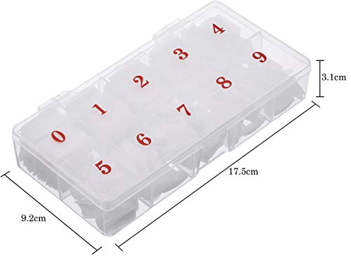 UPOOS 500 Piezas Uñas Falsas, Puntas de Uñas de Acrílico Uñas Postizas en Ataúd Uñas en Forma de Bailarina Cubierta Completa Uñas (10 Tamaños,Natural)