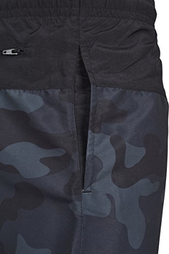 Urban Classics Block Swim Shorts Bañador de natación, Multicolor (Blk/Darkcamo), Medium para Hombre