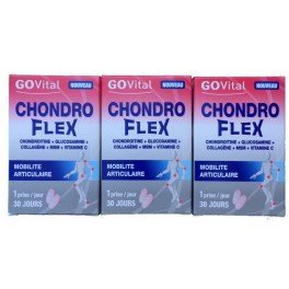 Urgo GOVital - Chondro Flex condroitina glucosamina colágeno MSM Vit C - TRES MESES de TRATAMIENTO - Lote de 3 cajas