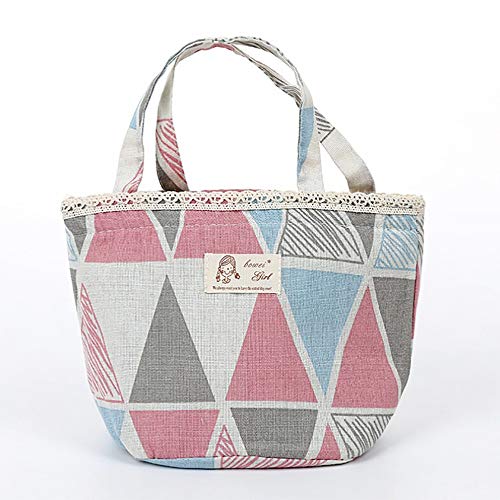 URIBAKY Bolsa TéRmica Bolsa Porta Alimentos Bolsa De Accesorios Almuerzo HerméTico Incluido Tela Transporte Comida Nevera Almuerzo con Encaje Deco