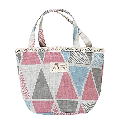 URIBAKY Bolsa TéRmica Bolsa Porta Alimentos Bolsa De Accesorios Almuerzo HerméTico Incluido Tela Transporte Comida Nevera Almuerzo con Encaje Deco