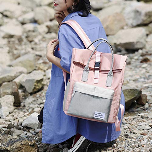 URIBAKY - Mochila Escolar Moderna, Simple Y Unisex con Acabado Azul Y Lila En El Estilo De Una Mochila Escandinava, Bolsa para Computadora PortáTil