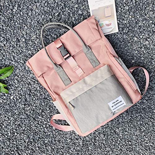 URIBAKY - Mochila Escolar Moderna, Simple Y Unisex con Acabado Azul Y Lila En El Estilo De Una Mochila Escandinava, Bolsa para Computadora PortáTil