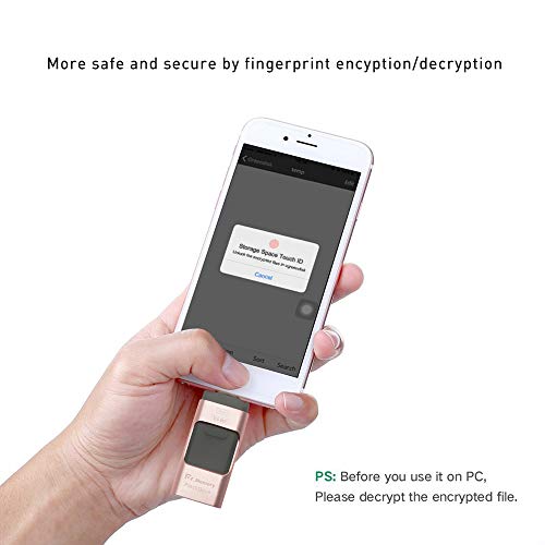 USB 3.0 32 GB Pendrive, Penobon 3 en 1 Memoria Flash USB Lápiz Drive OTG para iPhone, iPad, Android, PC (Oro Rosa)