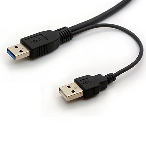 USB 3.0 Tipo A macho a Micro B macho Y cable DUAL Power Extender plomo para discos duros HDD Teléfonos Móviles 60cm