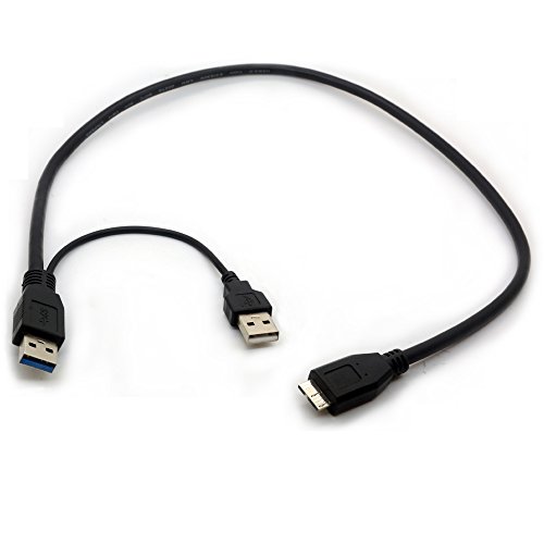 USB 3.0 Tipo A macho a Micro B macho Y cable DUAL Power Extender plomo para discos duros HDD Teléfonos Móviles 60cm