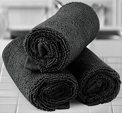 Utopia Towels - 12 Toallitas de algodón (30 x 30 cm, Gris)