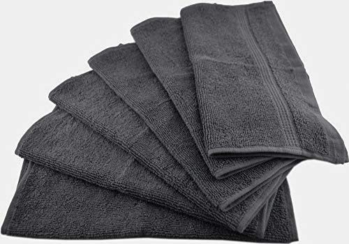 Utopia Towels - 12 Toallitas de algodón (30 x 30 cm, Gris)