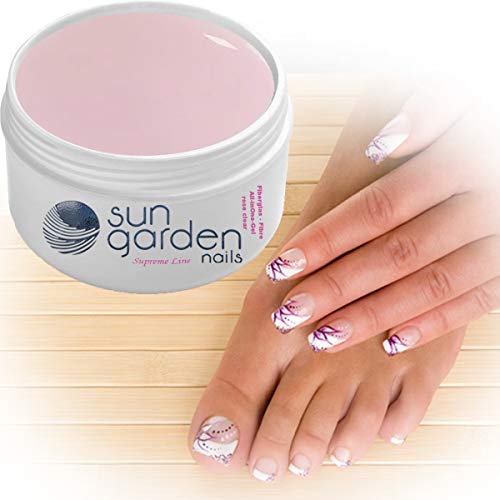 UV ALL IN ONE gel de fibra de vidrio PINK 30 ml Supreme Line - acabado gel de gel de gel adhesivo - capa superior brillante