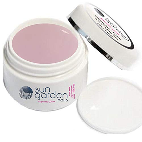 UV ALL IN ONE gel de fibra de vidrio PINK 30 ml Supreme Line - acabado gel de gel de gel adhesivo - capa superior brillante
