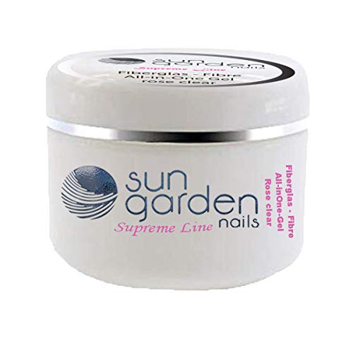 UV ALL IN ONE gel de fibra de vidrio PINK 30 ml Supreme Line - acabado gel de gel de gel adhesivo - capa superior brillante