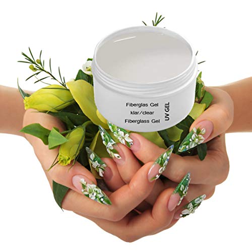 UV Gel de Fibreglass Clear 30 ml Premium Line – construcción et adhesivo Gel – Transparente All in One – 2-fases Gel