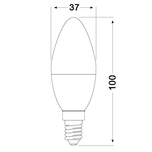 V-TAC Bombillas ZONE LED E14, 5.5W equivalente a 40W, 470 lúmenes, Color: Blanco cálido 2700K, 200° - 6 unidades