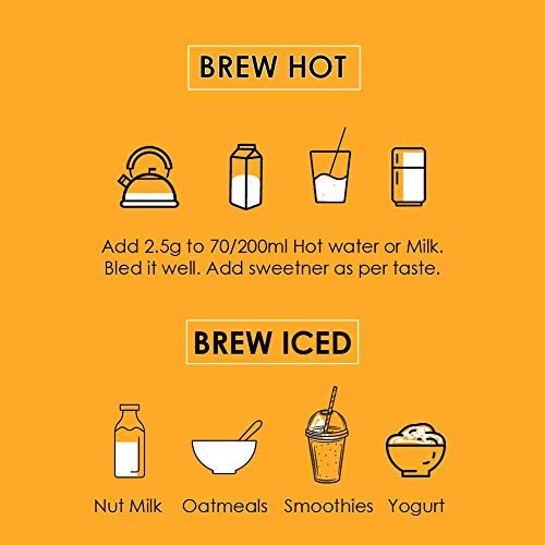 VAHDAM, Orgánico Cúrcuma + Moringa Latte, 40 Tazas (100g) | Dorada Leche Polvo Con Potente Curcumina | Polvo De Cúrcuma + Moringa | Latte De Cúrcuma | Té De Cúrcuma | Preparar Caliente O Helado