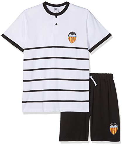 Valencia CF Pijvcf Pijama Corta, Bebé-Niños, Multicolor (Blanco/Negro), 08