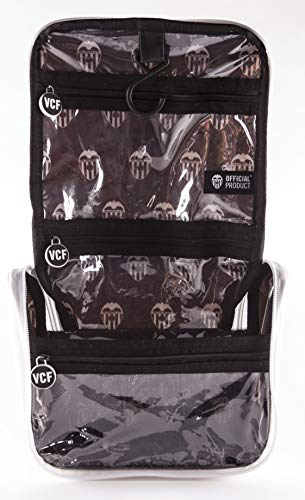 Valencia Club de Fútbol Neceser de Viaje - Producto Oficial del Equipo, con Percha para Colgar y Varias Alturas para Guardar Artículos de Aseo