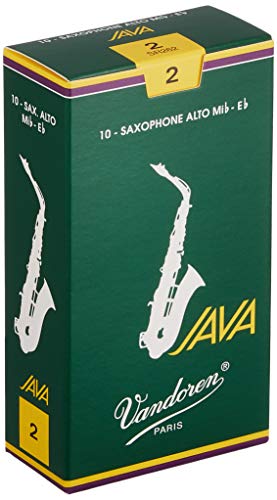 Vandoren SR262 - Caja de 10 cañas java n.2 para saxofón alto