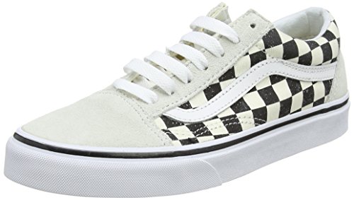 Vans Old Skool, Zapatillas de Entrenamiento Unisex Adulto, Hueso (Checkerboard), 42.5 EU