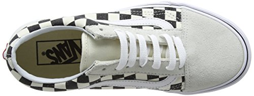 Vans Old Skool, Zapatillas de Entrenamiento Unisex Adulto, Hueso (Checkerboard), 42.5 EU