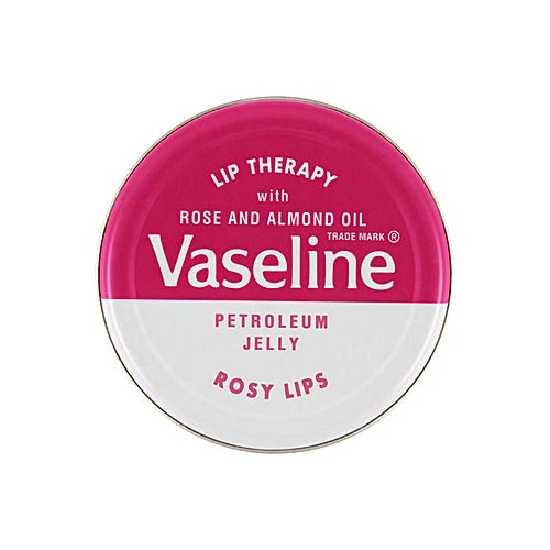 Vaseline Lip Therapy Petroleum Jelly 20 g con rosa y aceite de almendra ROSY LIPS x 6 Tins