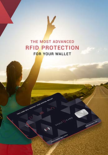 VAULTCARD - RFID Blocking/ Bloqueo RFID para tarjeta de crédito y débito/ Protección NFC para su billetera y pasaporte / Protege varias tarjetas al mismo tiempo