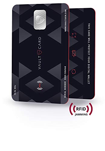 VAULTCARD - RFID Blocking/ Bloqueo RFID para tarjeta de crédito y débito/ Protección NFC para su billetera y pasaporte / Protege varias tarjetas al mismo tiempo