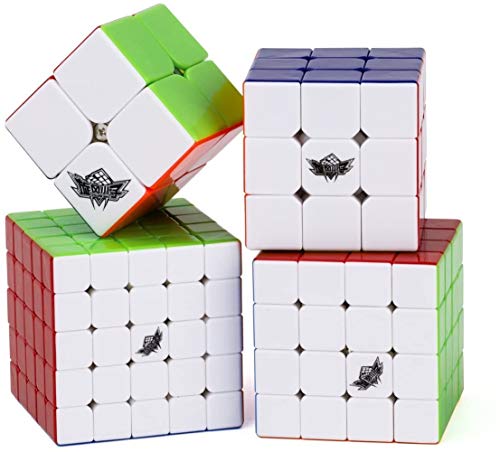 Vdealen Speed Cube Set de Cyclone Boys 2x2 3x3 4x4 5x5 Cube, Cubo de Velocidad Stickerless, Rompecabezas de Torneado Fácil y Juego Suave Inteligencia para Principiante y Pro