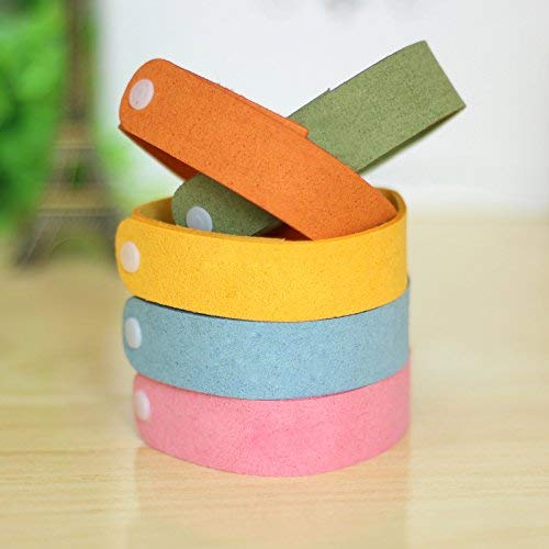 Vegena Pulsera antimosquitos, 10 Unidades, Pulsera Reutilizable, Material Natural para niños, Adultos