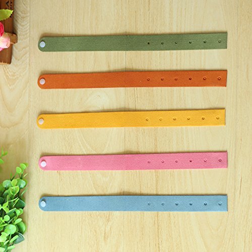 Vegena Pulsera antimosquitos, 10 Unidades, Pulsera Reutilizable, Material Natural para niños, Adultos