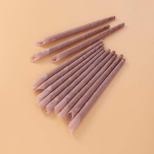 Velas de cera de abeja para todos los oídos, 100% orgánicas, no tóxicas, con fragancia de cilindros huecos, 12 unidades