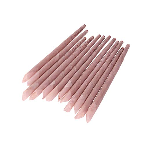 Velas de cera de abeja para todos los oídos, 100% orgánicas, no tóxicas, con fragancia de cilindros huecos, 12 unidades